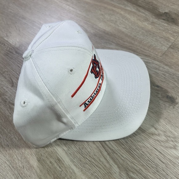 VTG Auburn Tiges‎ Snapback Hat NWT College The Game Bar Line White Cap - Picture 8 of 9